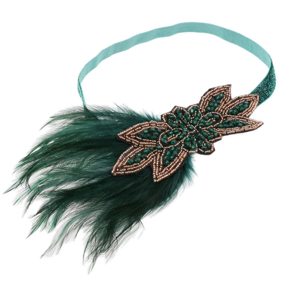 Feather Headband Gatsby 1920s Flapper Fascinator Party Bridal Prom Headpiece