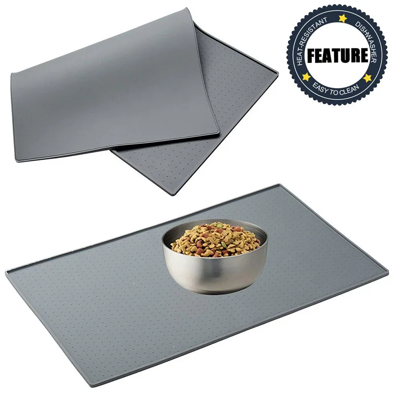 TEENRA 48x30 см экс-Большой силиконовый коврик для кормления домашних животных коврик для кормления кормушка для кошек коврик для питья для собак