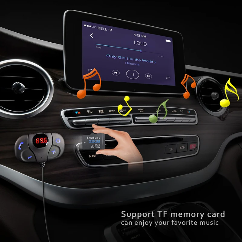 ANLUD FM Transmitter Bluetooth Car Kit Handsfree Call TF Card Mp3 Music Player USB Charger Magnetic Car FM Transmitter Modulator ANLUD FM Transmitter Bluetooth Car Kit Handsfree Call TF Card Mp3 Music Player USB Charger Magnetic Car FM Transmitter Modulator
