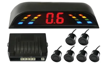 

6 sensor LED Parking sensor system front and rear parking sensor +6 Sensors various colors BIBIBI alarm