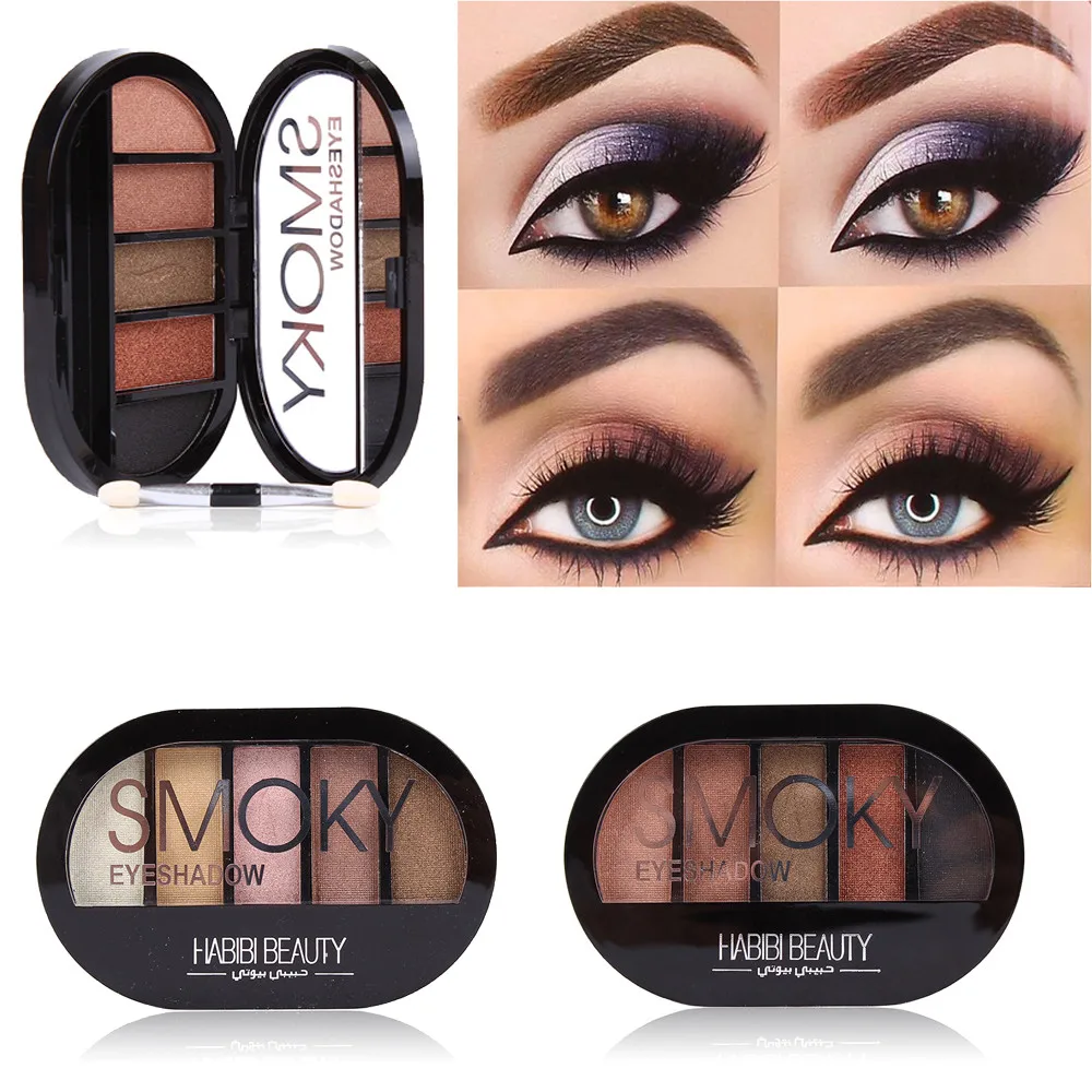 

Portable 5 Colors Eyeshadow Textured Pallete Faced Matte Pearl Makeup Eye shadow Maquiagem Profissional Completa Drop shipping