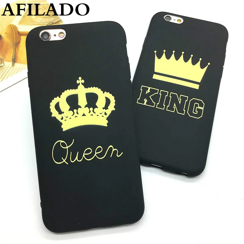 Fashion King Queen Soft TPU Ultra Thin Back Cover for