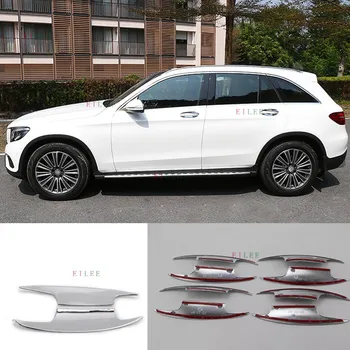

For Benz GLC X205 2015 2016 For Left-Hand Driving One Set 8 pieces ABS Chrome Side Door Handle Bowl Panel Cover Trim