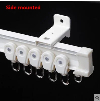 1miter rails curved/straight track plastic Nanometer silence Flat curved track curtain hook single double Track pole Accessories