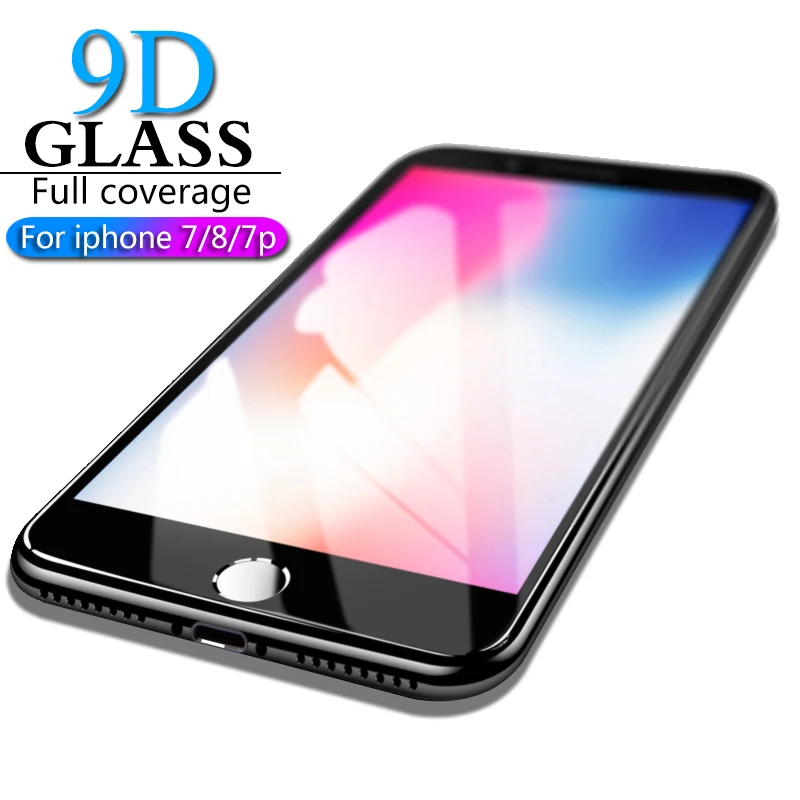 Защитное стекло 9D HICUTE для iPhone 7 8 защита экрана plus закаленное на экрана|Защитные