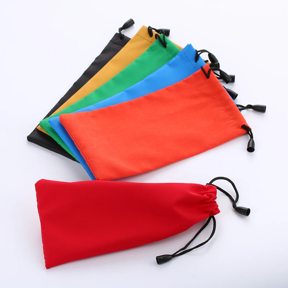 Sunglasses Bag 5PCS Soft Waterproof Drawstring Dustproof Glasses Bag Pocket Spectacles Cloth Pouch Eyewear Accessories