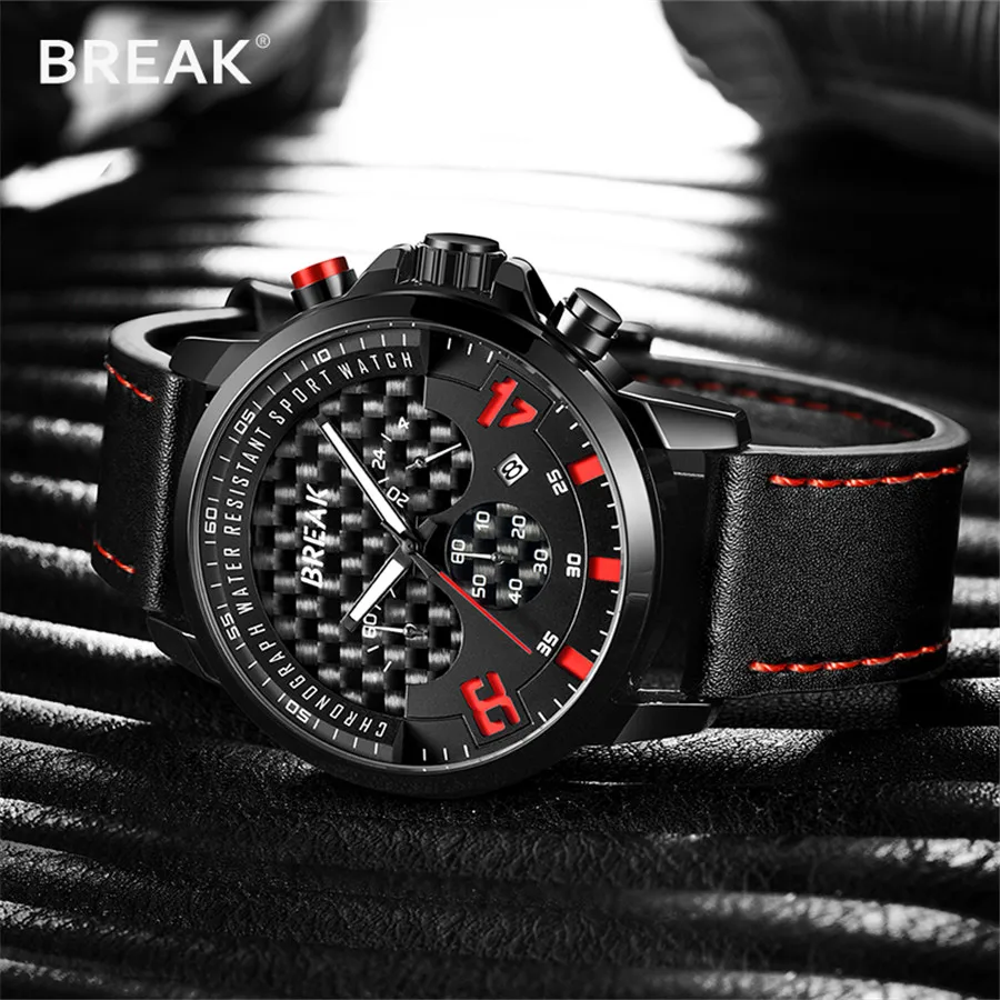 

Mens Watches Fashion Casual Sport Black Leather Watch Male Clock Man Army Military Quartz Wristwatch erkek kol saati 2018 New