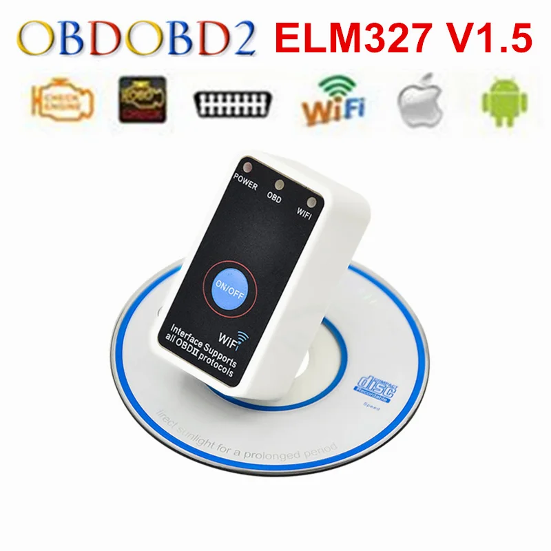 Prix pour V1.5 Super Mini ELM327 Wifi ELM 327 Blanc OBD2 OBD II CAN-BUS Outil De Diagnostic le Commutateur Électrique Fonctionne sur Android Symbian Windows Prix pour V1.5 Super Mini ELM327 Wifi ELM 327 Blanc OBD2 OBD II CAN-BUS Outil De Diagnostic le Commutateur Électrique Fonctionne sur Android Symbian Windows