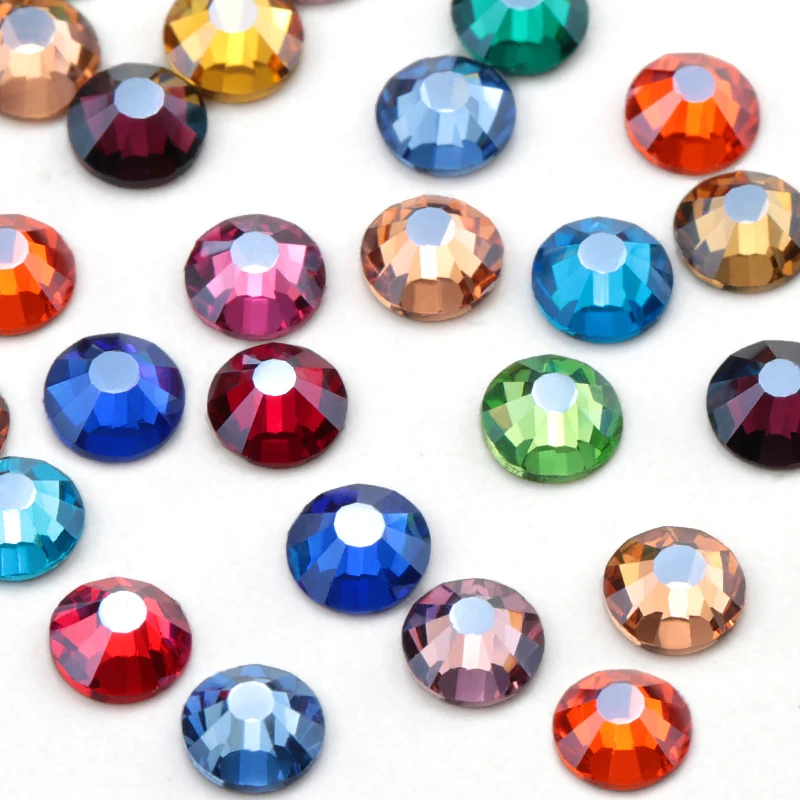 

New Crystal Color Series Flat back Non hotfix rhinestones for DIY Apparel Decoration Rhinestone nail deco glue on stone