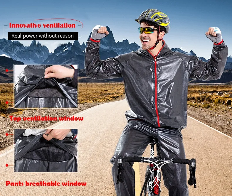 Queshark велосипедная футболка с капюшоном, плащ для велоспорта, одежда для бега, куртка с длинным рукавом, непромокаемая водонепроницаемая одежда