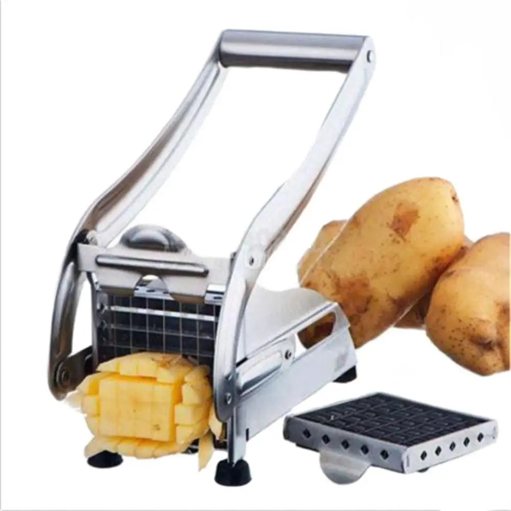 Handmade Manual Stainless Potato Slicer French Fly Cutter Vegetable Process Device Cutter Kitchen Slicer Graters Tools