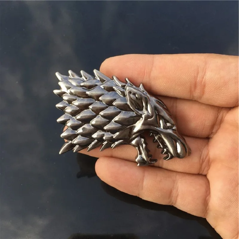 Носорог настройки Игра престолов House STARK Direwolf Семья Тотем металлические эмблемигровые наклейки автоы автомобиля Стикеры Fit Silverado серии F побег 459