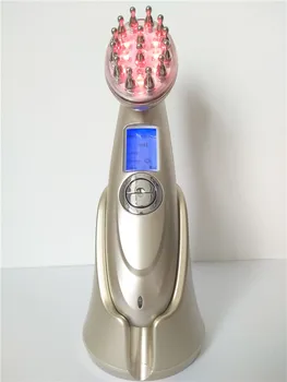 

USB Charging Red Light Photon RF EMS Vibrating Laser Comb Hair Regrowth Stimulate Treatment Brush Massage Beauty Comb
