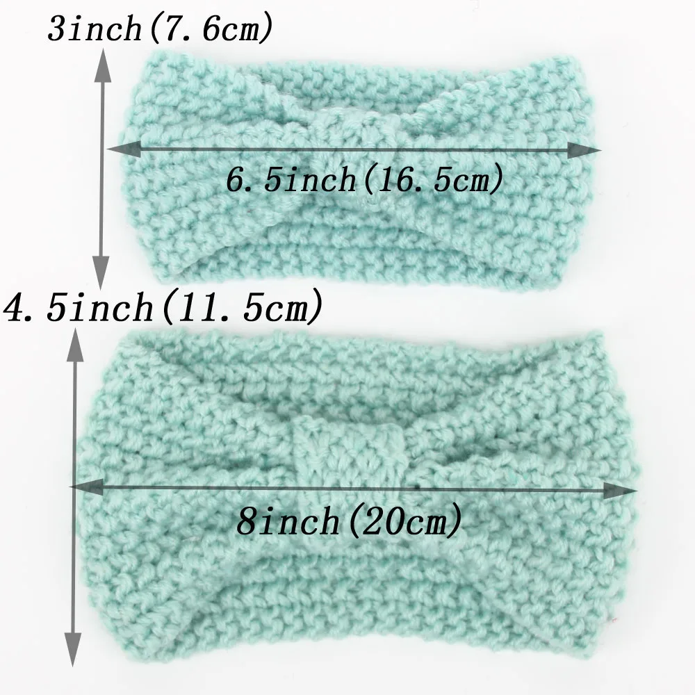 2-Pcs-lot-Mom-And-Kids-Headband-Solid-Woolen-Knotted-Turban-Wide-Warm-Ear-Turban-Stretch