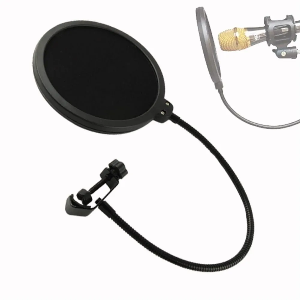 Microphone Pop Filter Singing Windscreen Shield Pod Cast Dual Double