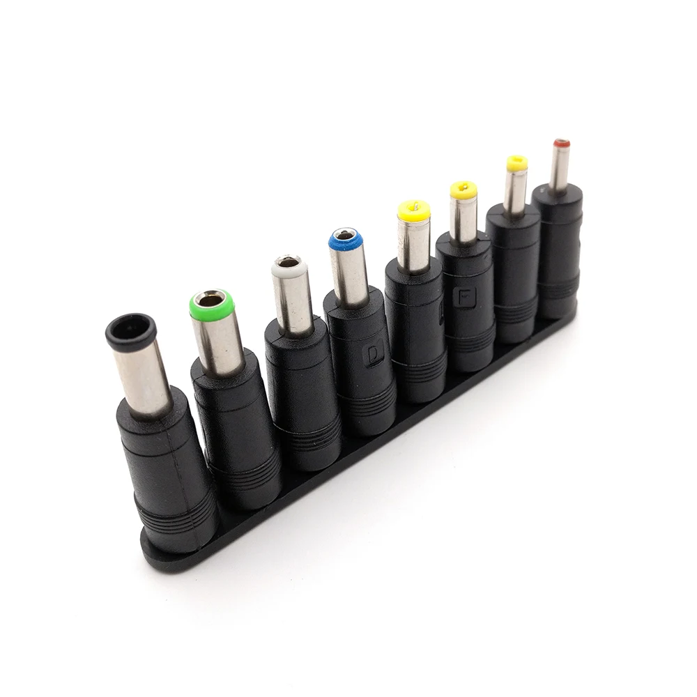 

Universal 1set=8pcs/set 2pin Jack DC Plugs for Laptop AC Power Adapter Computer Tips Connectors for Notebook