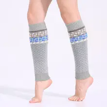 Новые женские зимние теплые гетры Вязаные вязаные Длинные носки высокого качества Популярные термовлагостойкие носки