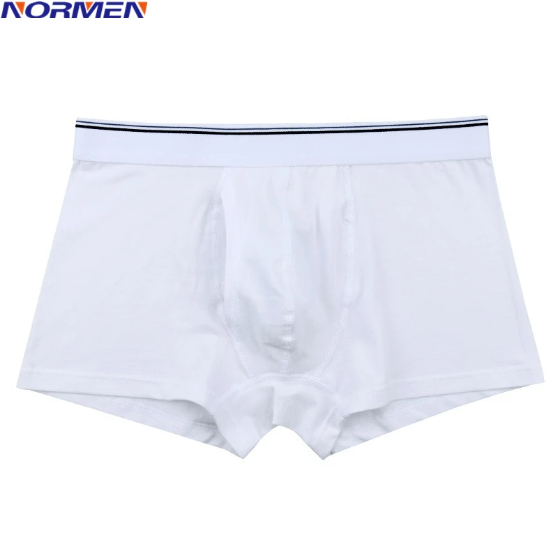 NORMEN (3 Pcs/Lots) Men's Solid Boxers 95% Cotton Comfortable Casual Trunks Breathable Sexy Underwear Man Gay Underwears | Мужская