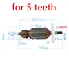 Rotor de amatura de anclaje de 5 dientes, AC220-240V, 6 dientes, para HITACHI 26, DH26, DH26PA ► Foto 2/4