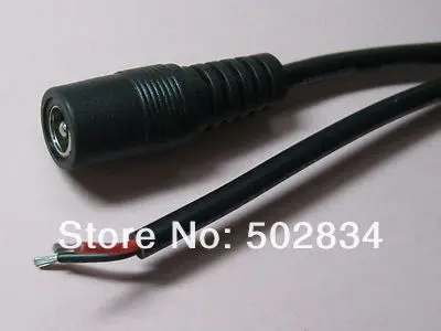 

50pcs/lot 40cm 5.5x2.1mm DC Power Female Jack Connector Cord Cable 22AWG