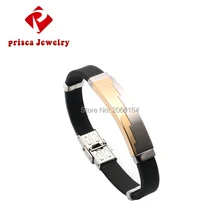 Мужская позолоченная Застежка Шарм Серебряный браслет украшение из титановой стали магнитный стиль браслет цепочка модные ювелирные изделия Новинка