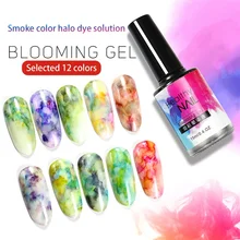 15 мл акварельные чернила лак для ногтей гель с рисунком цветения дымовой эффект Smudge Bubble DIY лак для маникюра Декор ногтей салон набор