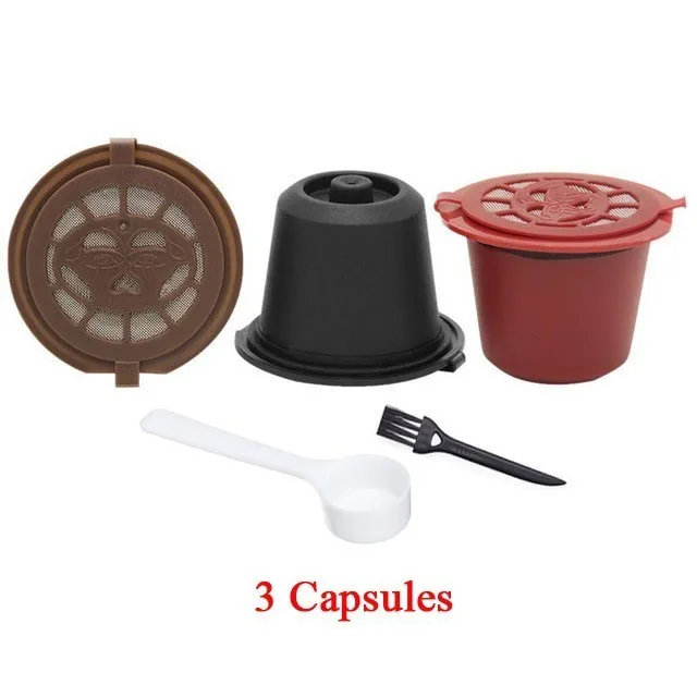 Cápsulas de café reutilizables con 3 filtros, pastilla de café rellenable  para N | eBay