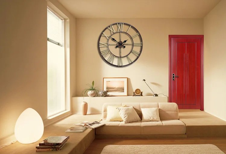23 дюйма часы wanduhr домашний Декор 3D современный дизайн DIY сравнению decoracion кованые железные настенные часы Железный один