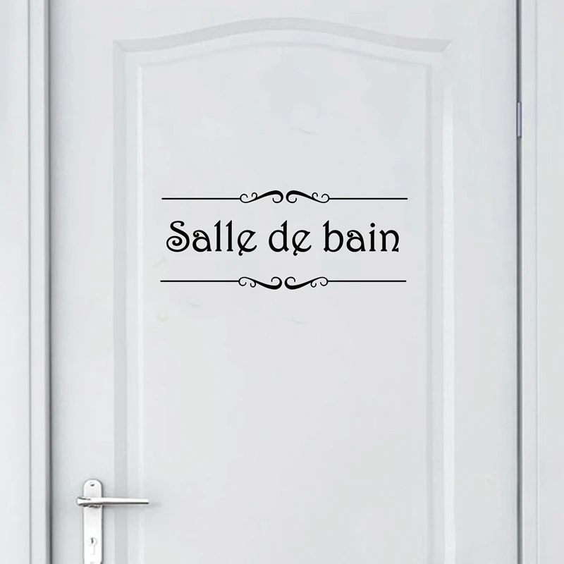 Porte Salle de bain et Toilettes Wall Sticker French Bathroom Toilet Door Wallpaper Mural Decals Vinyl Wall Sticker Home Decor Porte Salle de bain et Toilettes Wall Sticker French Bathroom Toilet Door Wallpaper Mural Decals Vinyl Wall Sticker Home Decor