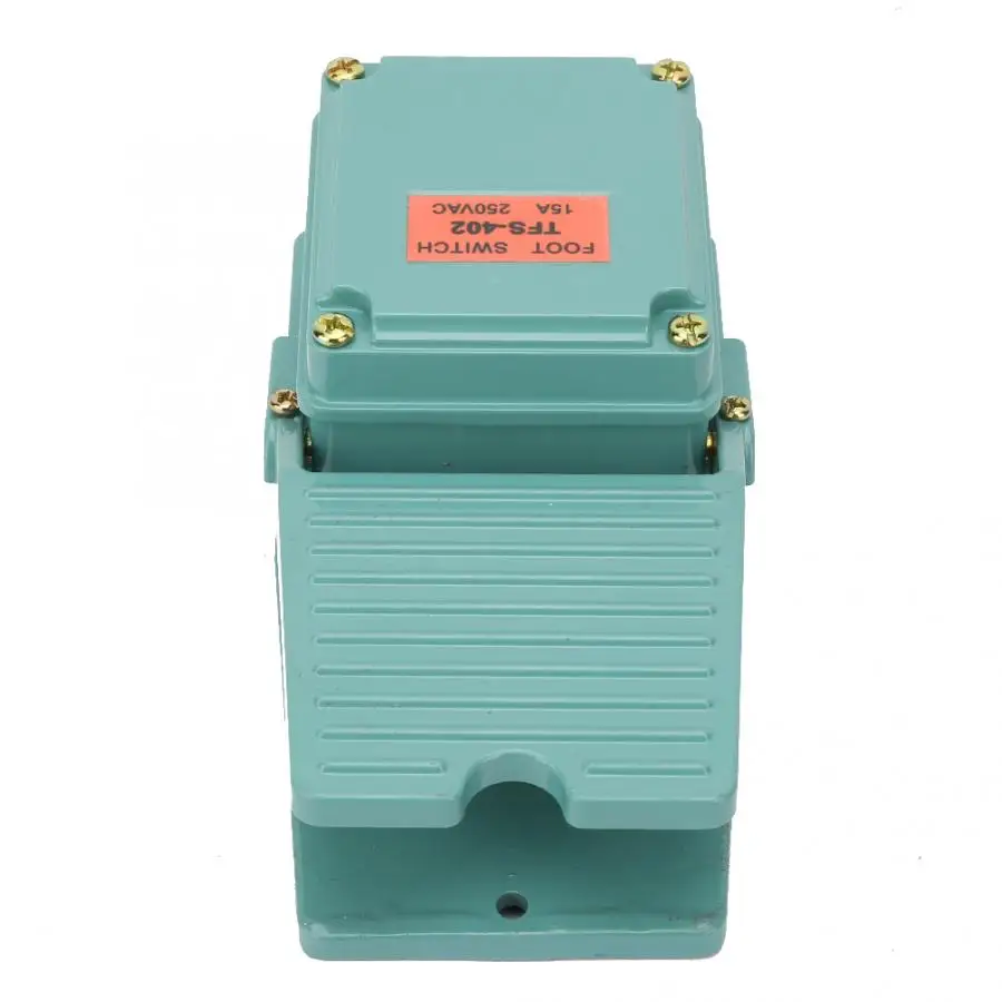 AC 250V 15A 1NO 1NC нескользящая алюминиевая ножная педаль переключатель