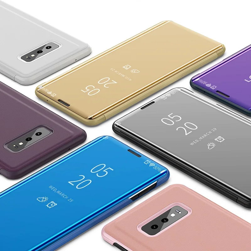 

Oneplus 7 pro case Smart Mirror Flip case for One plus 6t 7 Protective Cover on One Plus 7 clear view stand case for One Plus 6t
