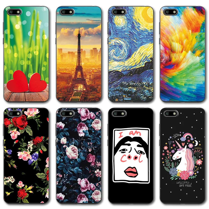 

Novelty Painted Case Cover For Huawei Y5 Lite 2018 Cases For Huawei Y5Lite 2018 Silicone Phone Shell Coque Landscape Y5 Lite2018