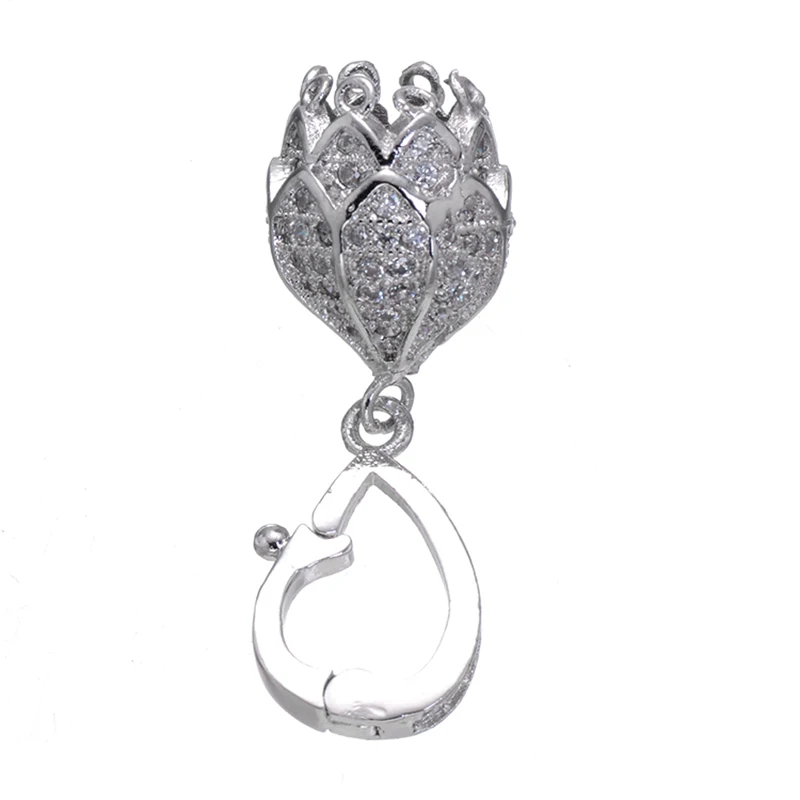 Ali Moda поставки микро паве Циркон Корона цветок украшение крючок застежка для