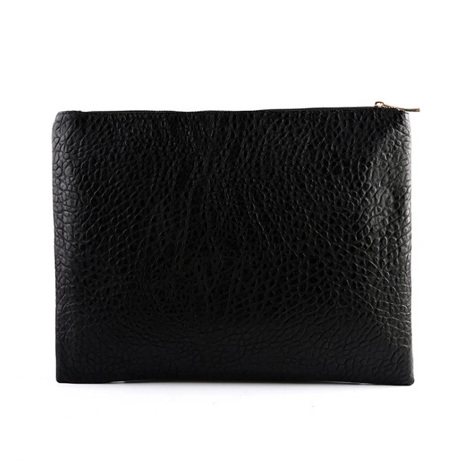 Стильный мужской портфель из искусственной кожи в европейском и американском стиле размером 36X28 см, размер А4, стильная мужская сумка-конверт, W3-017 - Цвет: Black