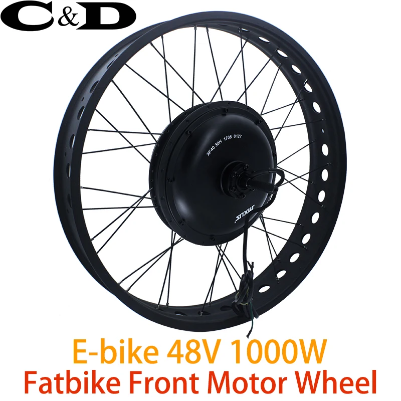 Flash Deal Front Wheel Direct Drive motor 20" 26" MXUS XF40 48V 1000W Fat bike e-bike kit Electric bike conversion kit 0