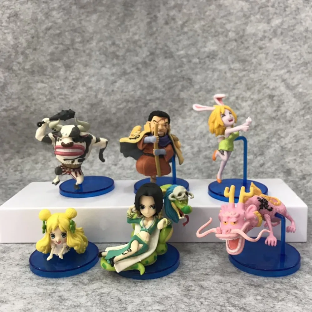 

Anime One Piece 12 Symbolic Animals Boa Hancock Issho Carrot Momosuke WCF PVC Action Figures Collection Model Toys Doll 6pcs/set