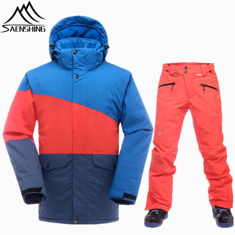 

SAENSHING Snowboarding Suits Men Winter Ski Suit Waterproof Breathable Ski Jacket Snowboard Pants Super Warm Skiing Snow Suits
