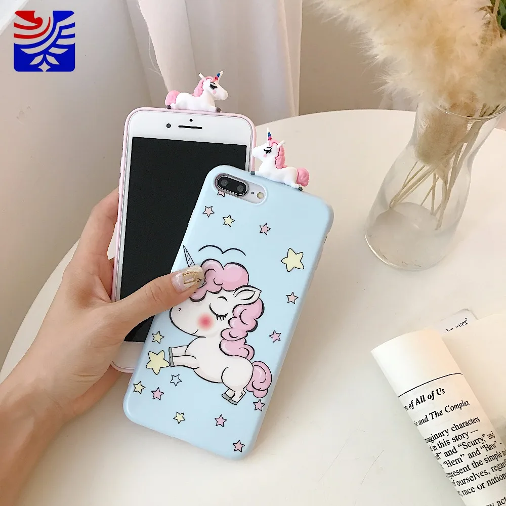 Fashion cute Dream unicorn pure love Case for IPhone 6 6s 7 8 Plus for Iphone X Max Phone  Christmas present 3D0