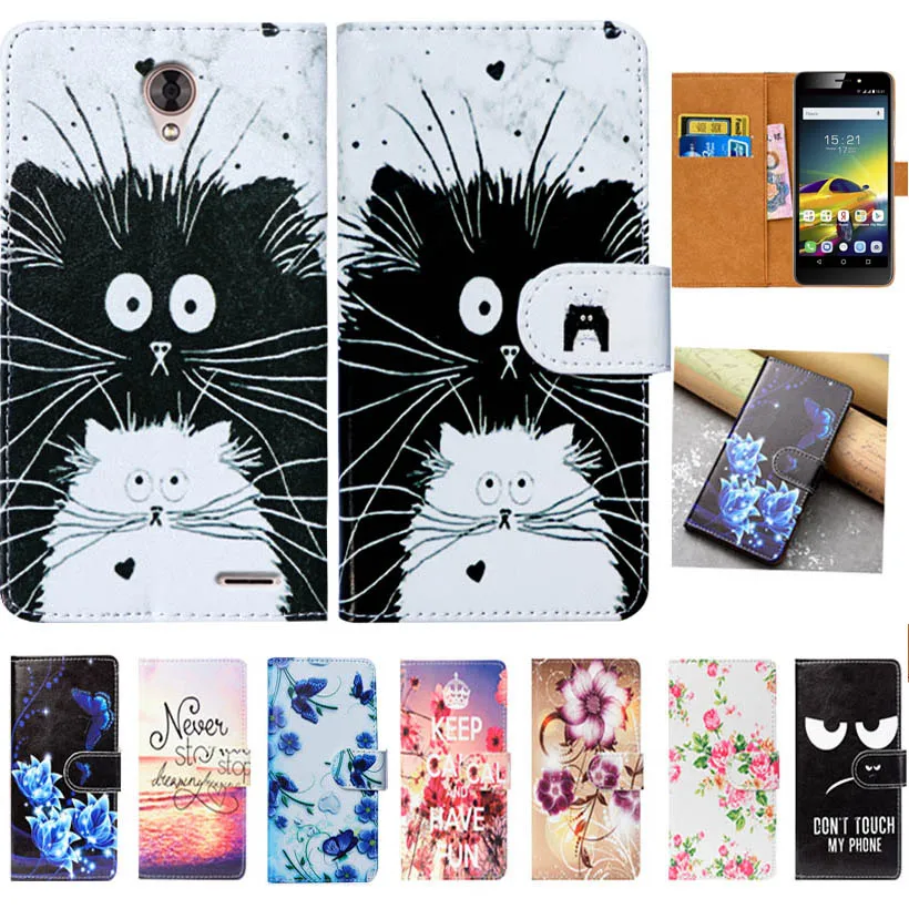 

For Fly Power Plus 3 Case High Quality Pu Leather 5.45" Print Flip Wallet Case Cover For Fly Power Plus 3 Book Case