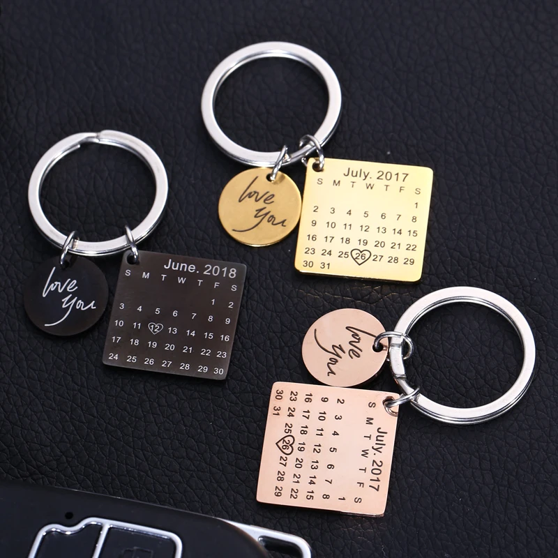 Buy Customized Calendar Keychain,Personalized Keyring