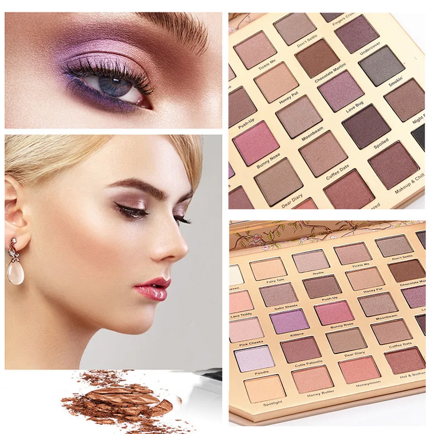 

30 Colors Shimmer Matte Eyeshadow Eye Shadow Palette Cosmetic Brush Set 180404 drop shipping