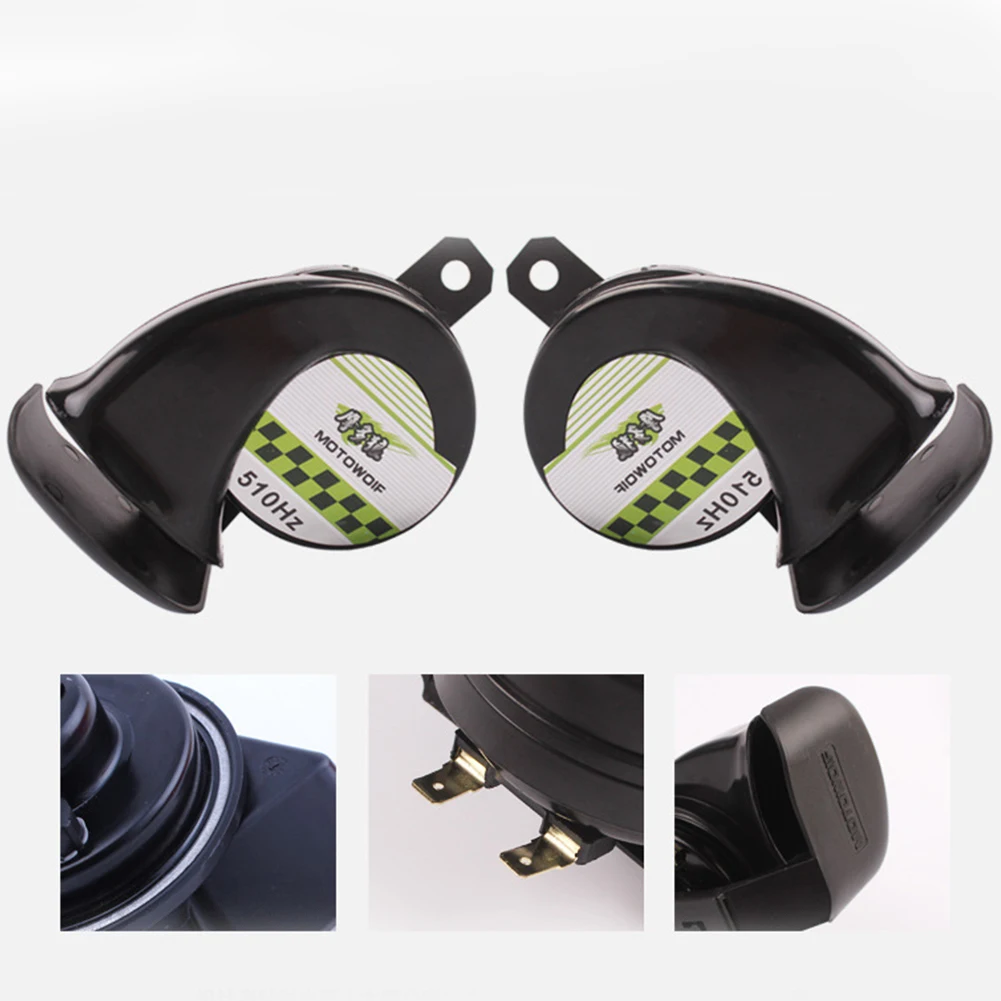 Modified Chromed Golden 510Hz 110dB Electric Motorcycle Horn Snail for
