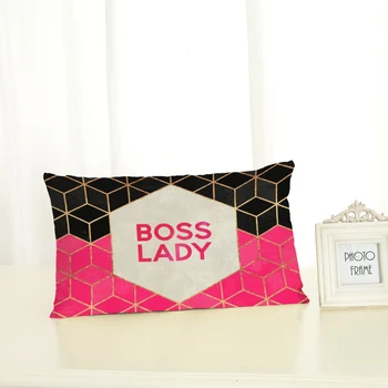 

High Quality Letter Housewear Lumbar pillow Chair Cushion Cover Soft Pillow Case Cojines Almofadas Cotton Linen Square 30x50