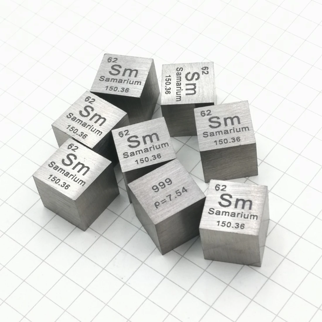 10x10x10 мм металлический Samarium Cube редкоземельные элементы Периодическая таблица