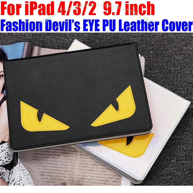 Smart Case для Ipad 4 3 2 9,7 дюймов Мода Дьявол s глаз PU кожаный чехол IM414