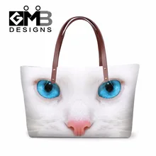 White Cat carry on handbag for Girls Animal summer hand bags Dog large tote bags Nice