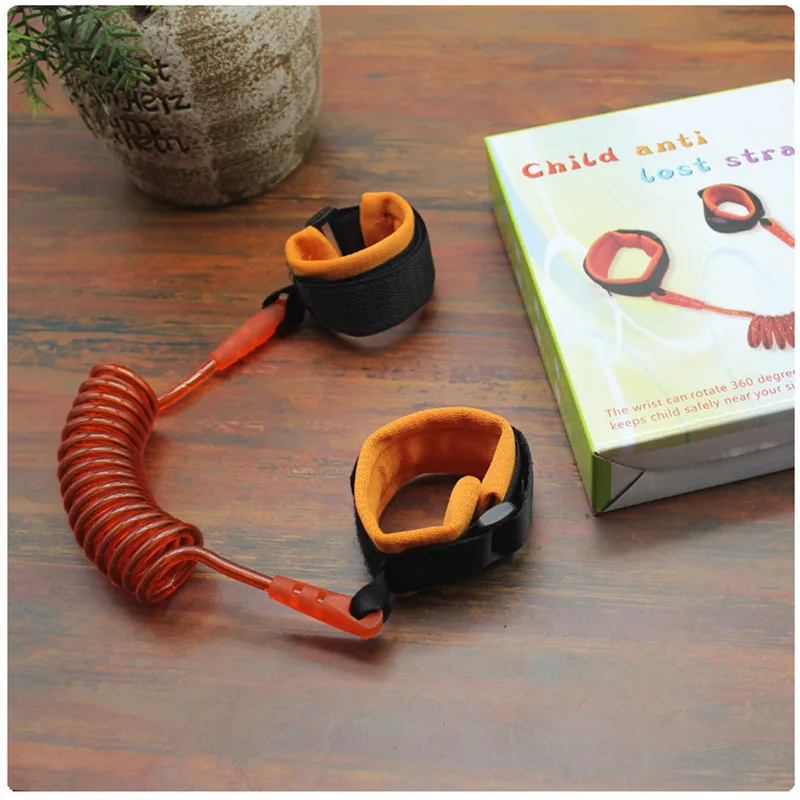 Safety Protection Children Anti-Lost TPU Steel Wire Elastic Rope Baby Anti-Take Away Leash Kids Away from the Lost Ring 1.5m08