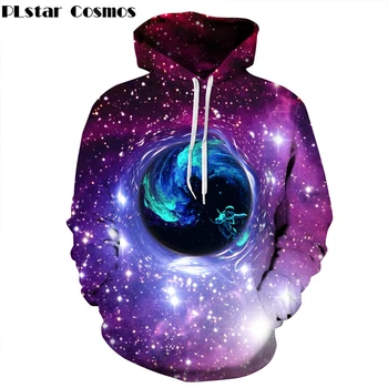 

PLstar Cosmos hot sale 2018 New Fashion Hoodies Galaxy Space 3D print Hooded Sweatshirt Men Women Harajuku Punk Hip Hop Clothes