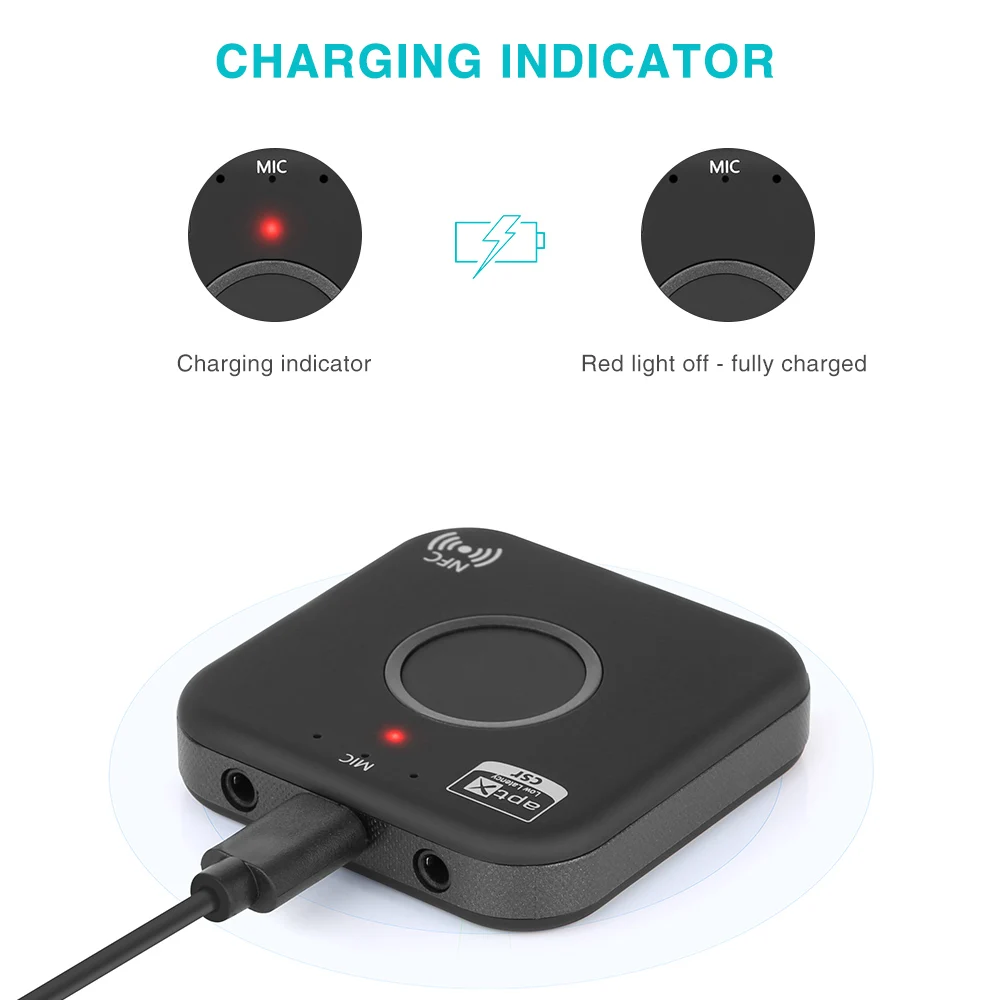 NFC Bluetooth приемник aptX LL 3,5 мм разъем AUX RCA беспроводной адаптер автомобильный Громкая связь вызова и микрофон Bluetooth 4,2 аудио приемник