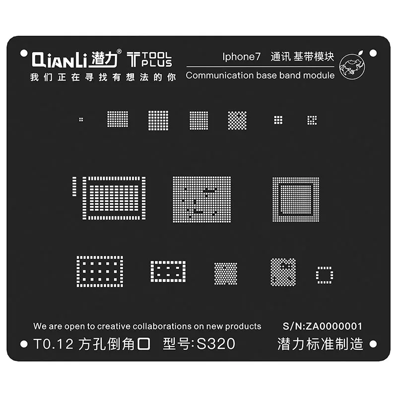 Черная стальная сетка Qianli для IPhone 5 5s 6 6s 7 8 модуль базовой полосы связи BGA